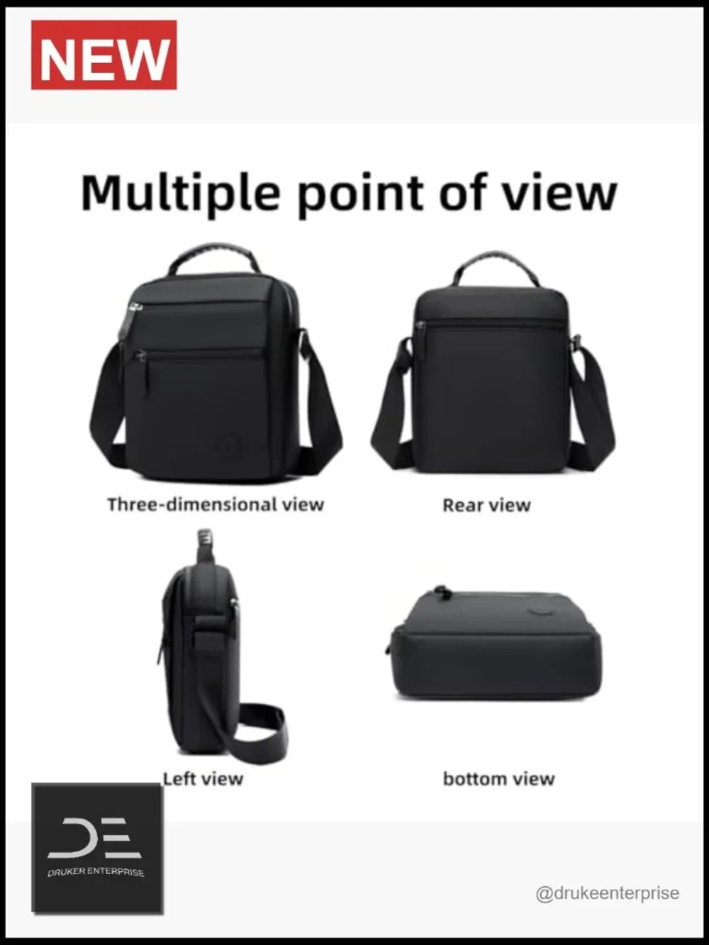 Anti Theft Crossbody Sling Bag with Adjustable Strap Water Resistant